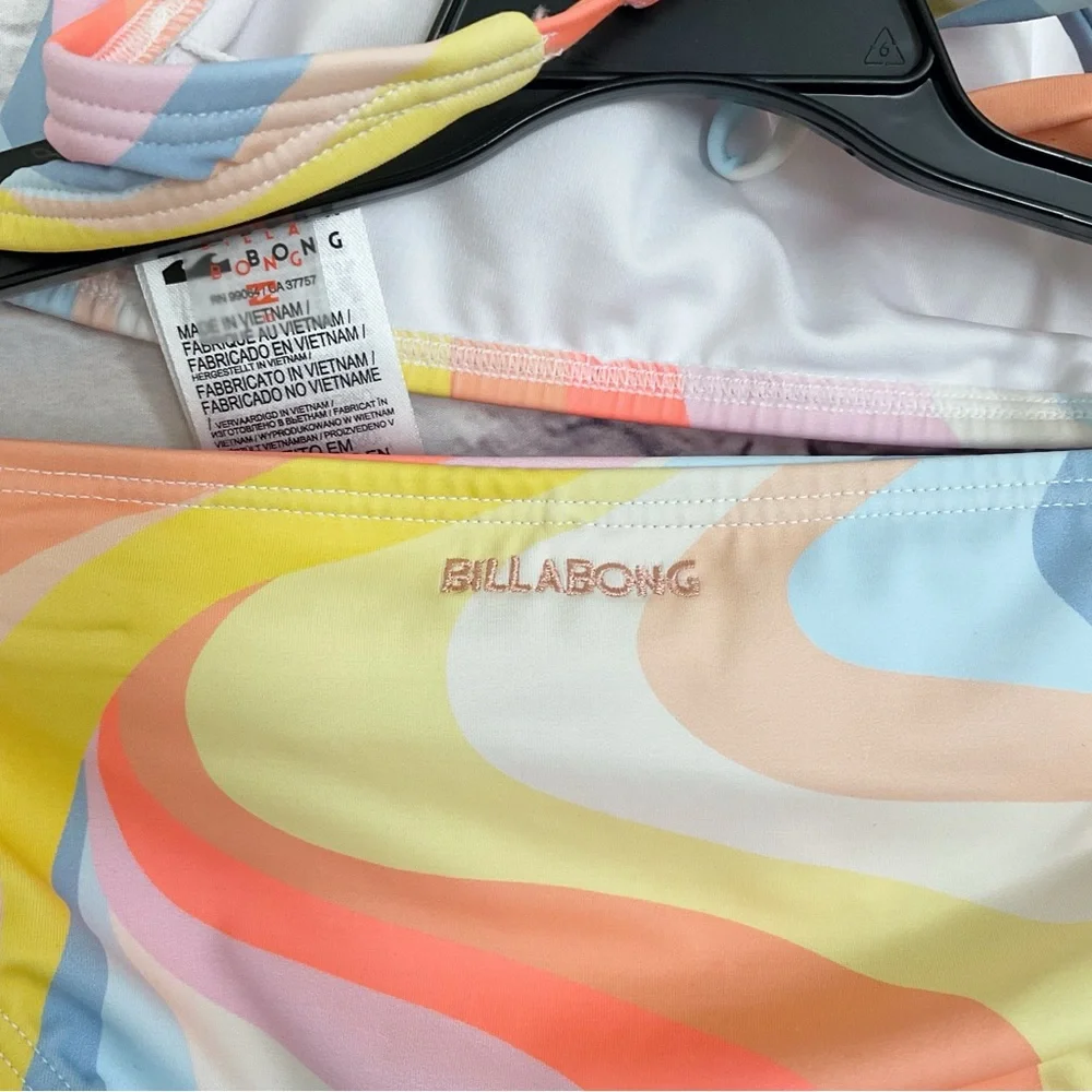 New Girls Billabong Groovy Road High Neck Bikini Size 10